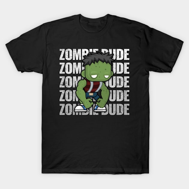 Zombie Dude Creepy Scary Kawaii Zombie Cute Halloween Outfit T-Shirt by Briansmith84